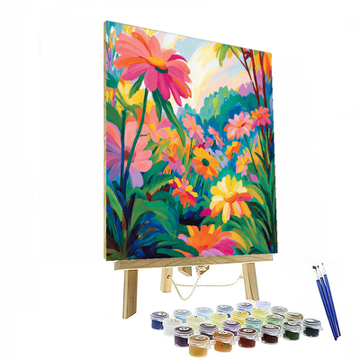 Peter Max Inspired Ethereal Garden Dreams  Painting By Numbers Kit