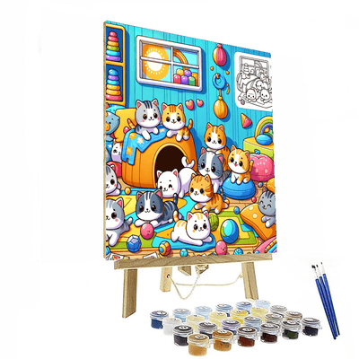 Cute Kittens Playtime Paint By Number