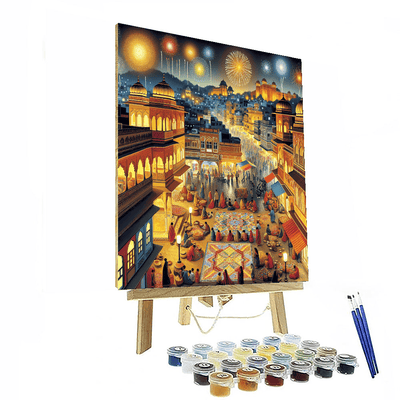 Diwali In Jaipur - India Numbered Painting Kits