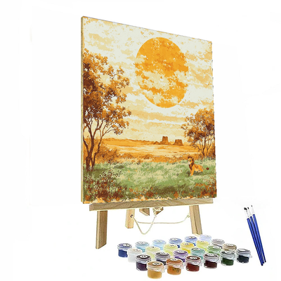 Simba's African Savannah - Disney Inspired Painting By Numbers Kit