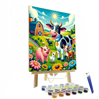 Charming Animal Farm Painting By Numbers Kit