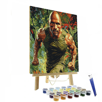 Dwayne Johnson: The Rock's Colossal Charm Paint By Numbers