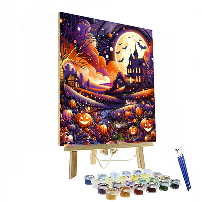 Halloween Night Whimsy Number Painting