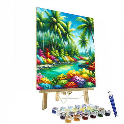 Tropical Oasis Delight DIY Paint By Numbers