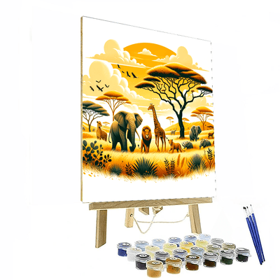 Exotic Safari Journey Paint By Numbers Art