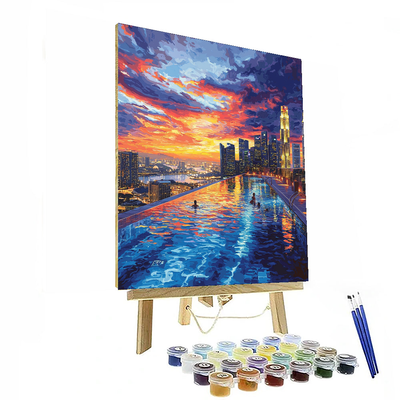 Marina Bay Sands Infinity Pool - Singapore Numbered Painting Kits