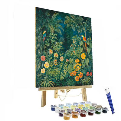 Henri Rousseau Inspired Modern Jungle Vibes  Painting By Numbers Kit