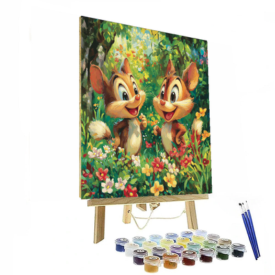 Chip And Dale's Mischief - Disney Inspired Paint By Numbers Kits