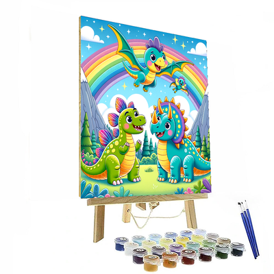 Dazzling Dinosaurs DIY Paint By Numbers