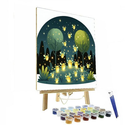 Bright Fireflies Numbered Painting Kits