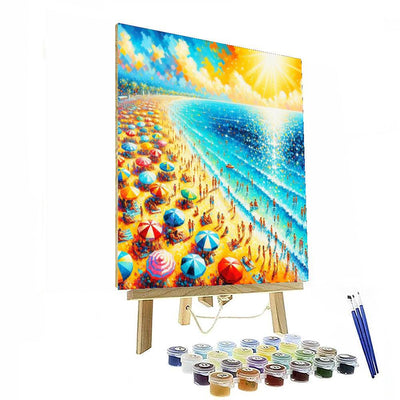 Vivid Summer Beachscape Paint By Numbers Art