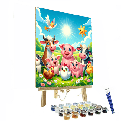 Playtime At The Farm Paint By Numbers Art