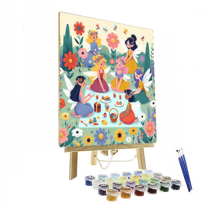 Fairy Garden Picnic Number Painting