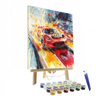 Lightning Mcqueen Racing Spirit - Disney Inspired Number Painting