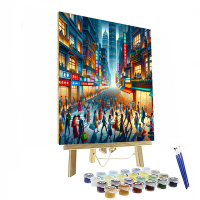 Colorful City Streets Number Painting