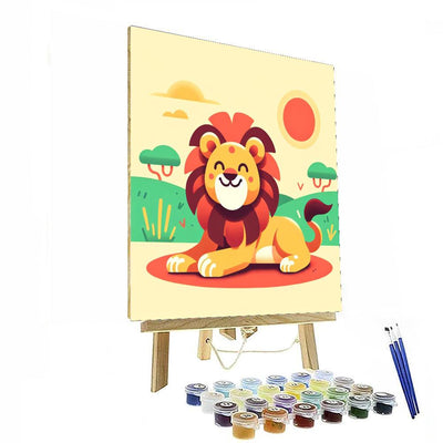 Lively Lion Paint By Number