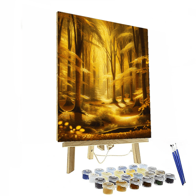 Golden Autumn Woods Paint By Numbers Kits