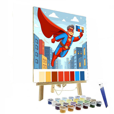 Courageous Superhero Mission Paint By Number