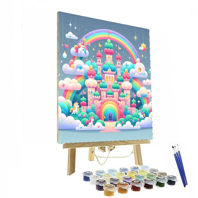 Whimsical Cloud Castle DIY Paint By Numbers