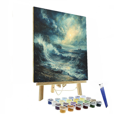 J.M.W. Turner Inspired Turner's Coastal Storm  Paint By Numbers Art