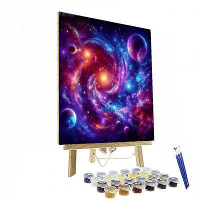 Cosmic Galaxy Journey Number Painting