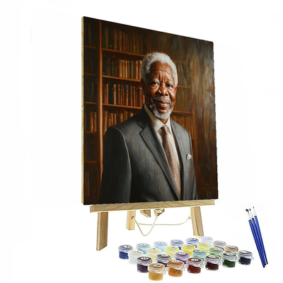 Morgan Freeman: Narrator Of Wisdom And Grace Painting By Numbers Kit