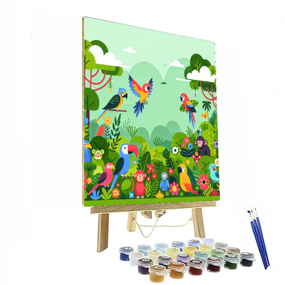 Joyful Rainforest Number Painting