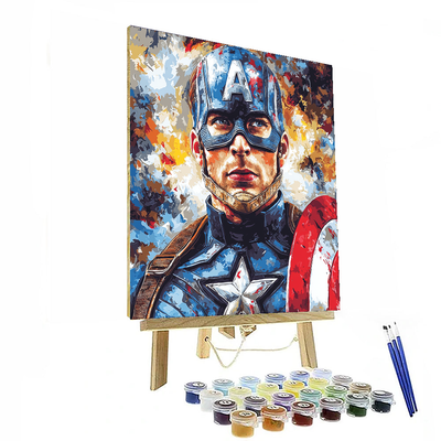 Chris Evans: Captain America's Resilient Heart Paint By Numbers Kits