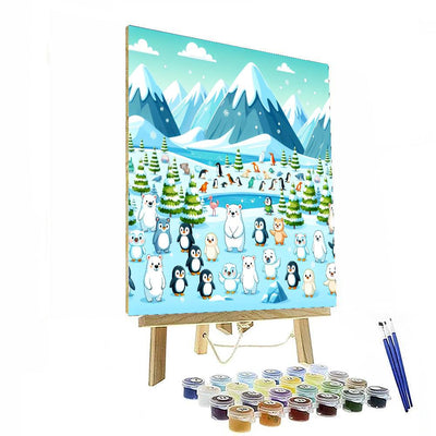 Exploring The Arctic With Polar Animals Paint By Numbers Art