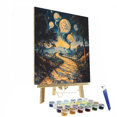 Salvador Dali Inspired Dali's Time Unraveled  Numbered Painting Kits