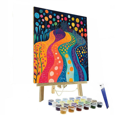 Yayoi Kusama Inspired Fluid Dream  Paint By Numbers Kits