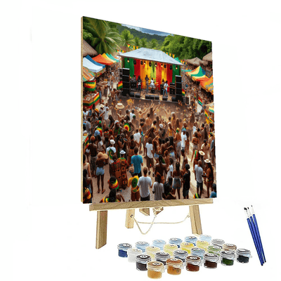 Kingston's Reggae Festival - Jamaica Paint By Numbers Art