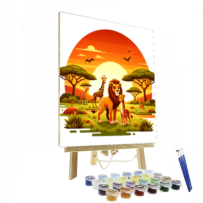 Sundown Safari Serenade DIY Paint By Numbers