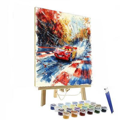 Lightning's Speedy Showdown - Disney Inspired Numbered Painting Kits