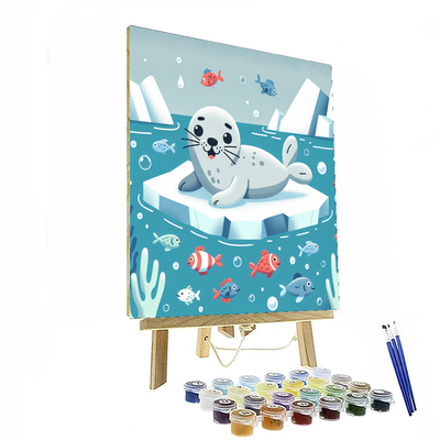 Cheerful Baby Seal Paint By Numbers