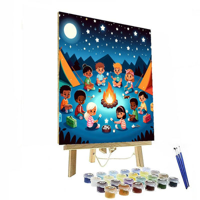 Under The Stars Campout Painting Number Kit