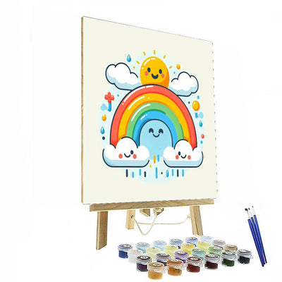 Cheery Rainbow Number Painting