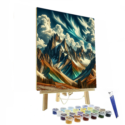 Bold Mountain Peaks Paint By Numbers Art