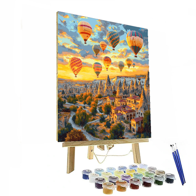 Cappadocia Hot Air Balloons Number Painting