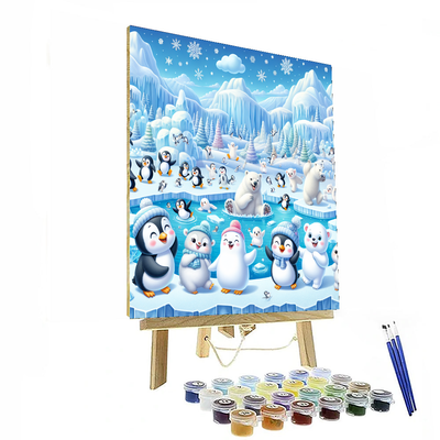 Playful Arctic Animal Friends Paint By Color