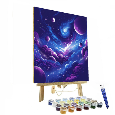 Galactic Dreams Panorama Paint By Numbers