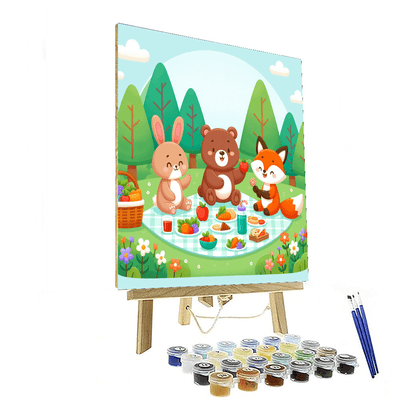 Giggly Garden Picnic Paint By Numbers