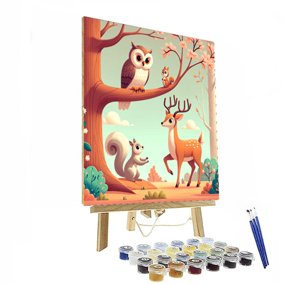 Fantastic Forest Friends Paint By Numbers Art