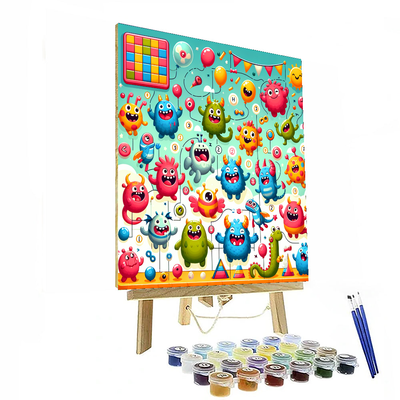 Silly Monster Mash-up Paint By Color