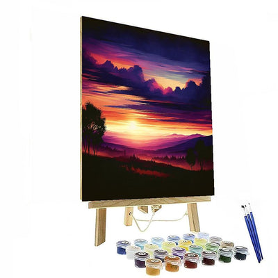 Vibrant Sunset Bliss Painting Number Kit