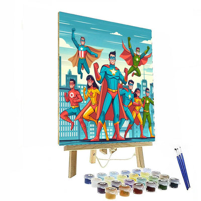 Superhero Adventure Team Paint By Numbers