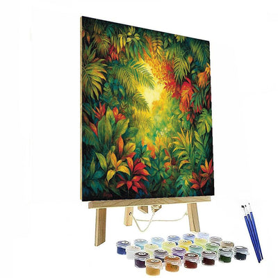 Henri Rousseau Inspired Electric Jungle  DIY Paint By Numbers