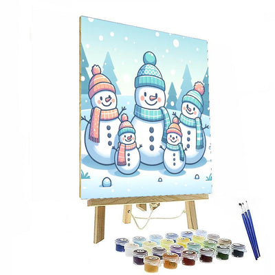 Jolly Holiday Snowmen DIY Paint By Numbers