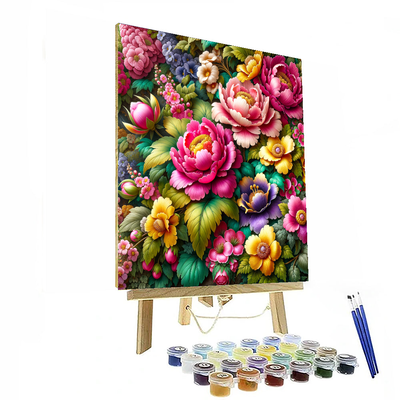 Blooming Petal Symphony Painting Number Kit