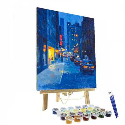 Edward Hopper Inspired City Lights After Dark  Paint By Color